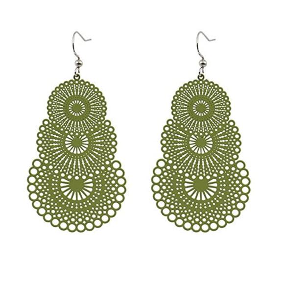 Ornate Cutout Boho Earrings - Picture 1 of 1